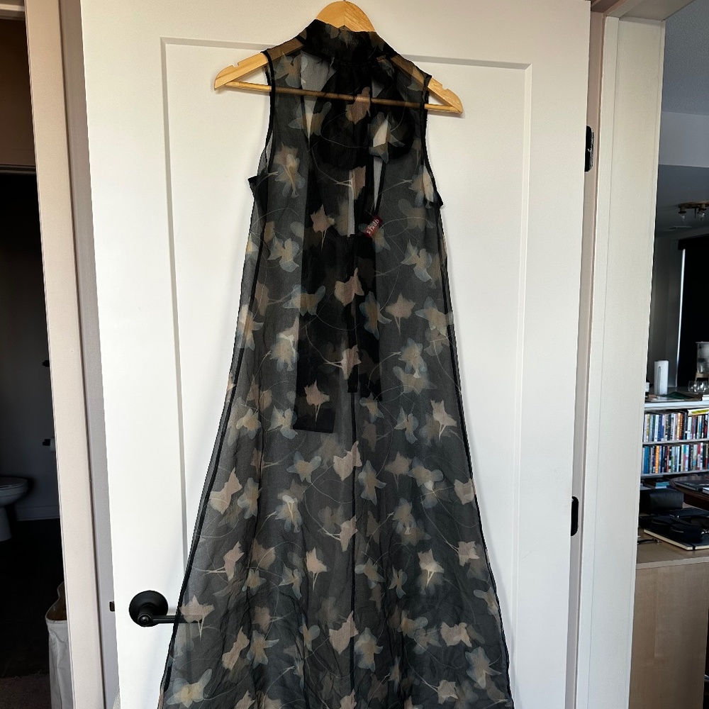 STAUD semi-sheer dress